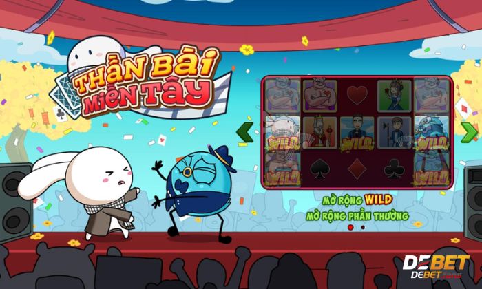 Thần bài miền Tây Debet là game quay hũ đổi thưởng hấp dẫn